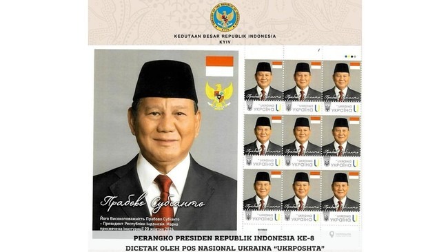 Mengapa Foto Prabowo Subianto Ada di Perangko Ukraina? Ini Faktanya